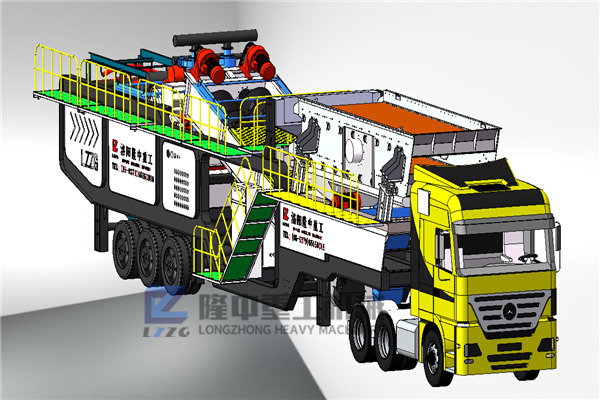 可移動(dòng)的洗沙生產(chǎn)線：附帶壓濾機(jī)方便快捷